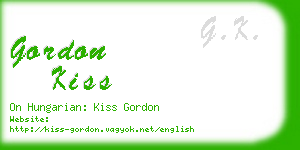 gordon kiss business card